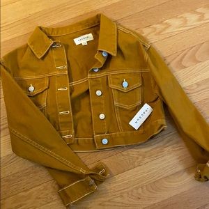 Cropped mustard demon jacket